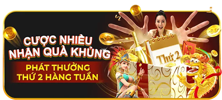Thưởng nạp lại hàng tuần cho casino và nổ hũ